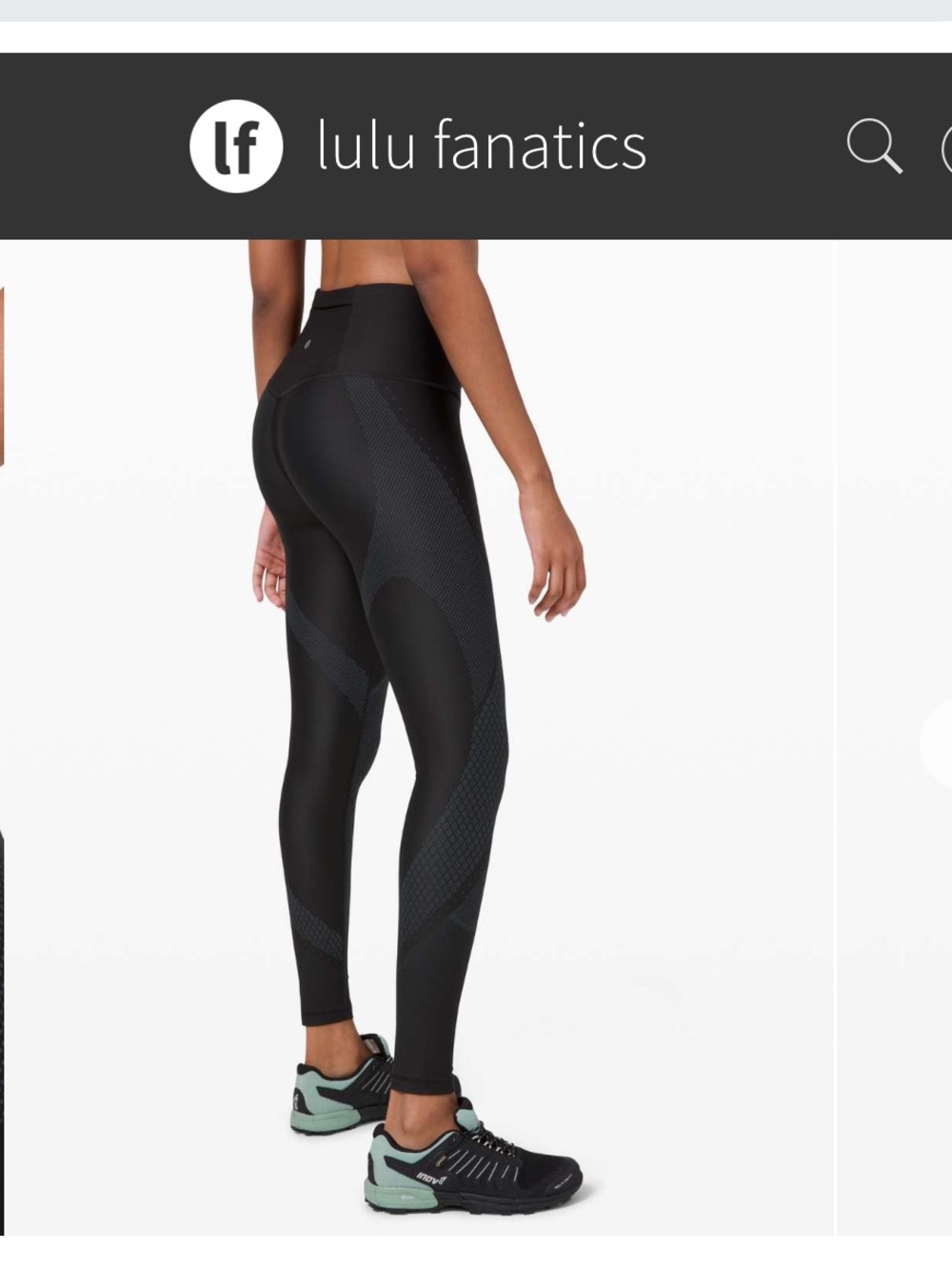 Lululemon Mapped Out High Rise Tight 28” Sz 8 Black Iron Blue Full Length 8074